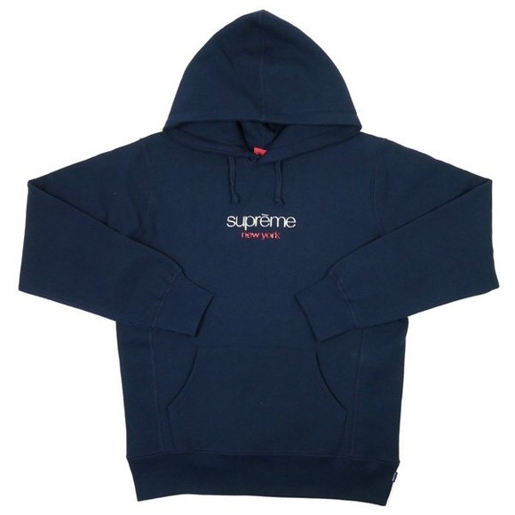Supreme Other - Supreme New York  navy blue hoodie